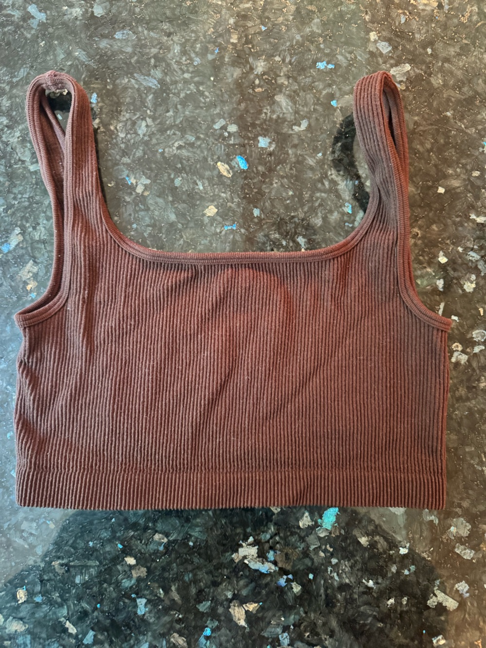 Cotton On Ribbed Tank Crop Top - Brown